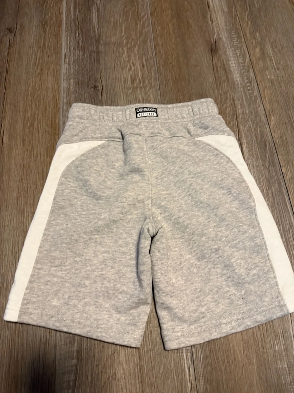 OshKosh B'gosh Light Gray Sweat Shorts with White Side Stripe